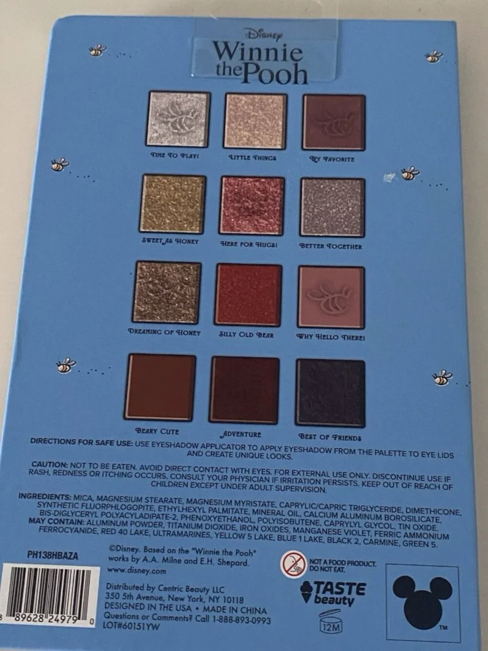 Set Of 12 Disney‎ Winnie The Pooh & Hunny Eyeshadow Palette With Mirror NEW